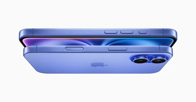 תמונת יצרן להמחשה של iPhone 16