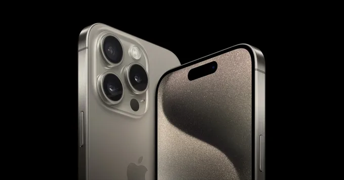 תמונת יצרן להמחשה של iPhone 15 Pro